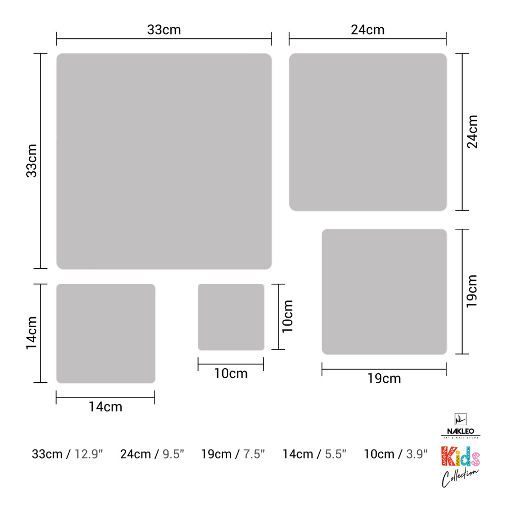 KIDS Reusable Plastic Stencils (5 pcs) // CRAB