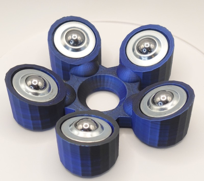 Bowling Ball Spinner Cup - Black And Blue