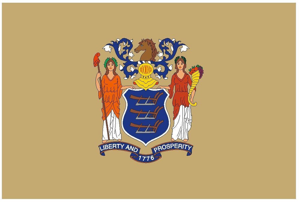 New Jersy State Flag Sticker Decal