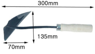 Hoe Ho-mi Korean Style Traditional Garden Digger Tool General High Carbon Steel