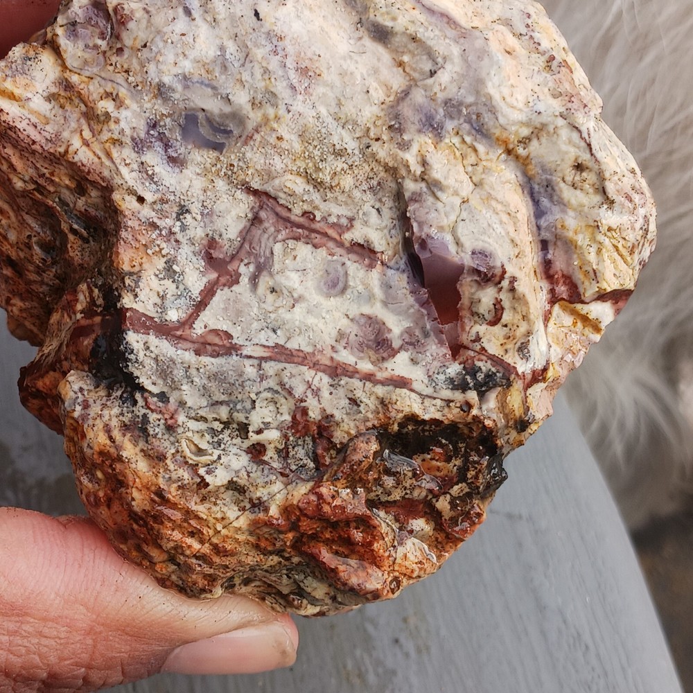 Highly Silicated Lithium Based Tiffany Stone Silicious Purple Agate