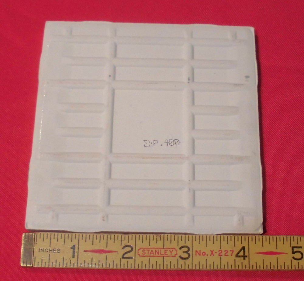 1 pc. Mayan White: Glossy Ceramic Tile by Daltile 4-1/4" Tiny Bumpy, Dimple NEW