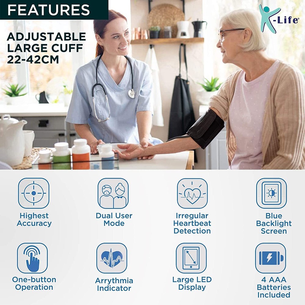 K-Life Model BPM-106 Fully Automatic Digital Electronic Blood Pressure Checking