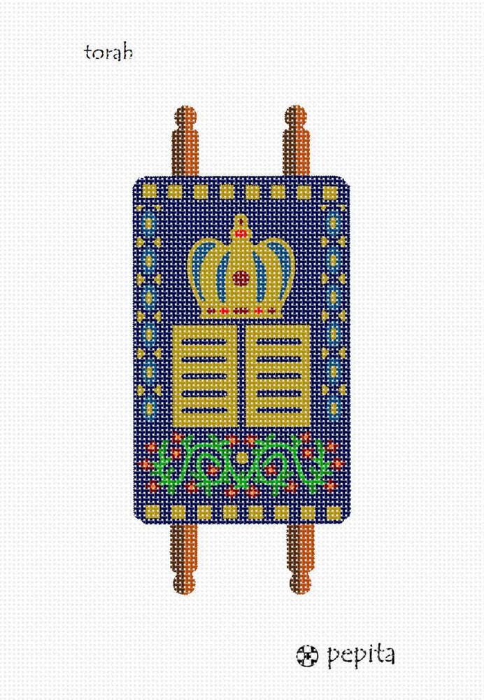 Torah Needlepoint Kit or Canvas