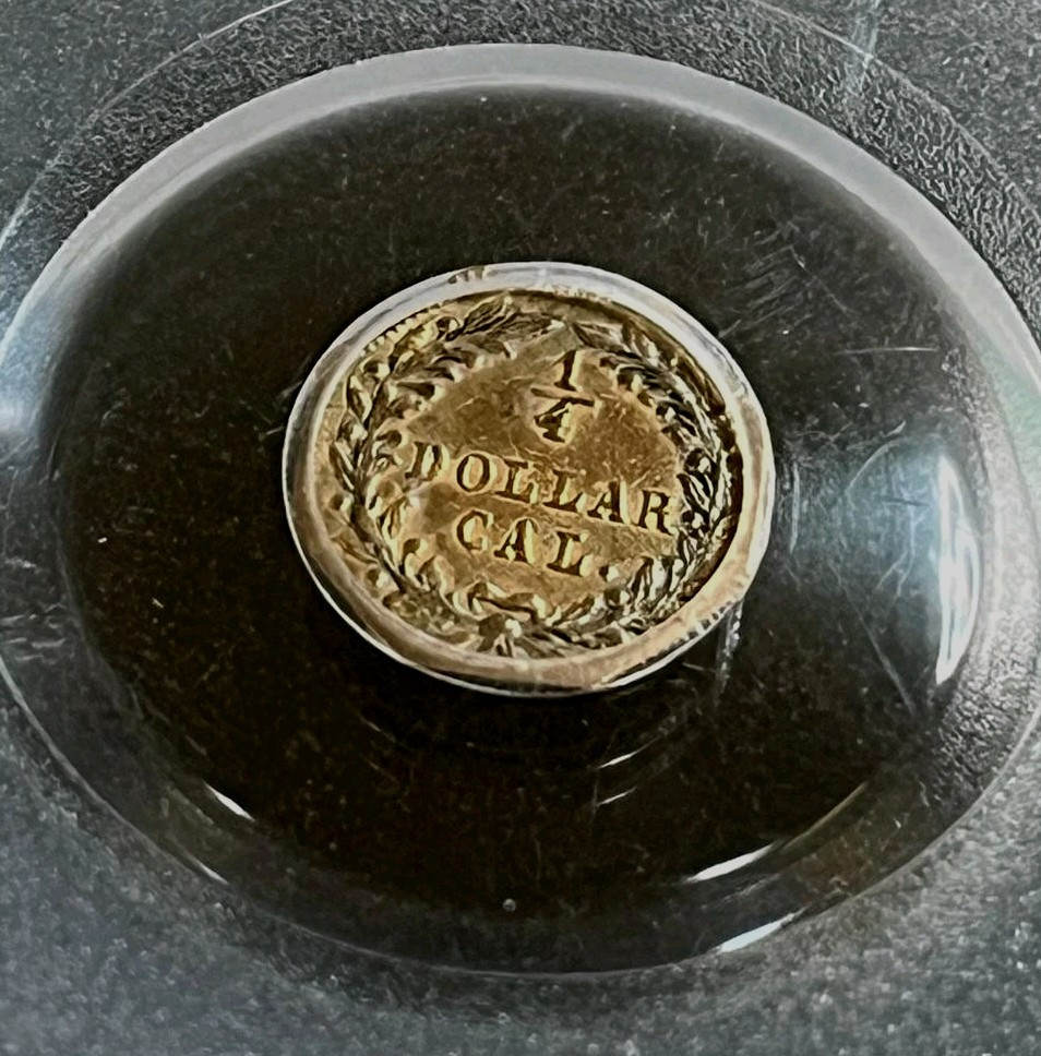 PCGS AU Det 1872 California Fractional Gold Octagonal Liberty Head BG-791 G25C