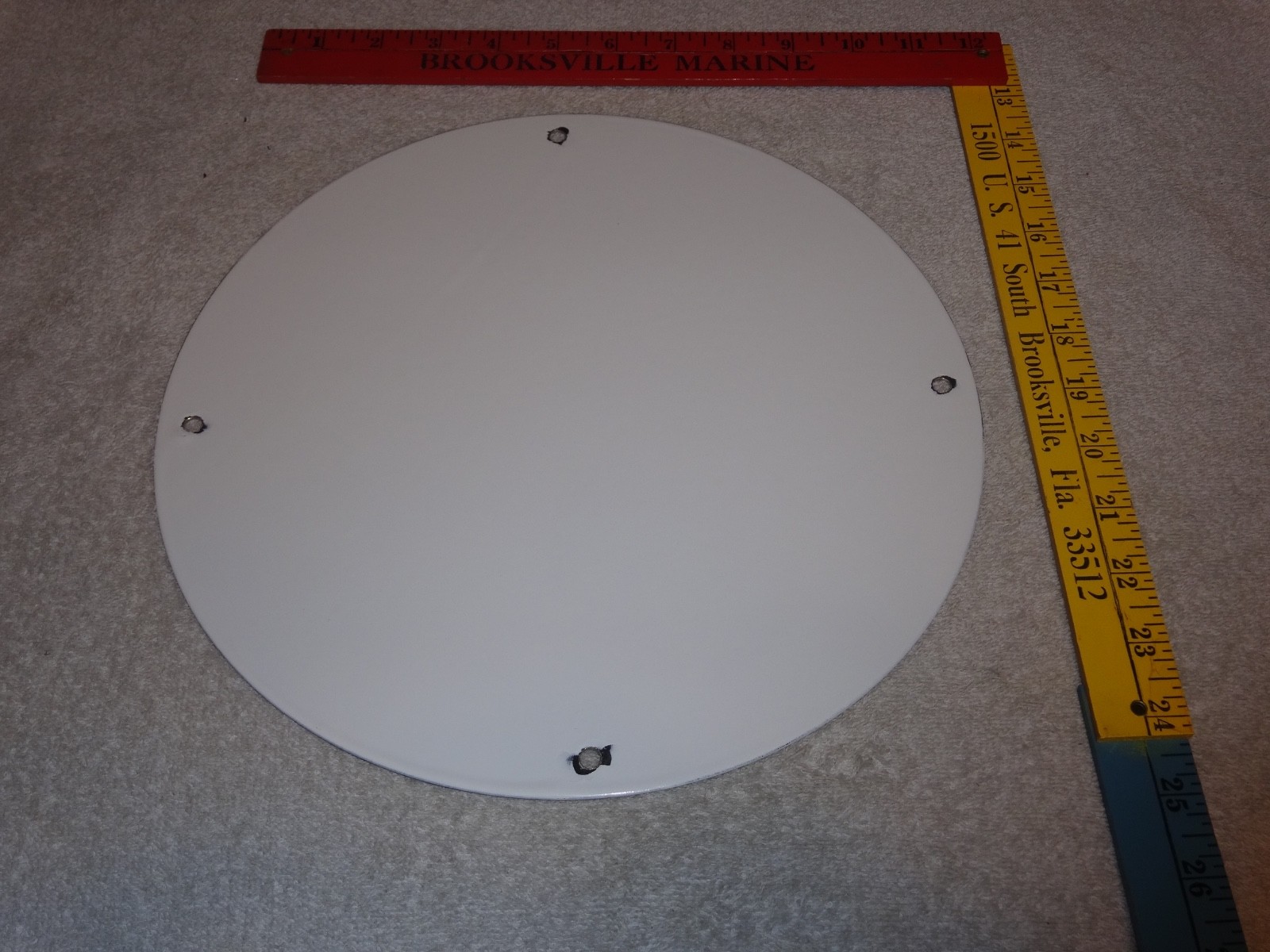 VINTAGE CONOCO ROYAL 11 3/4" PORCELAIN METAL MARLAND GASOLINE, STANDARD OIL SIGN