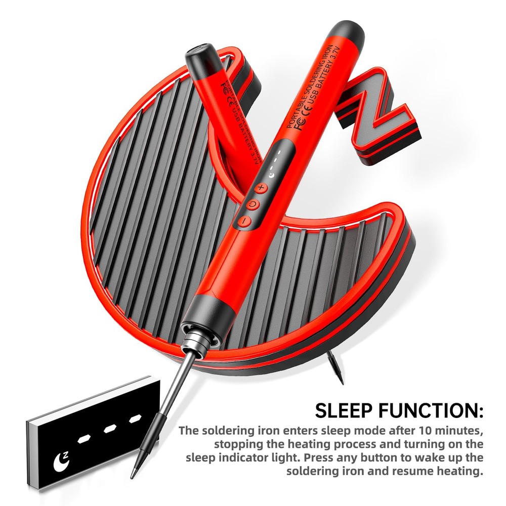 Portable USB Rechargeable Cordless Soldering Iron with Adjustable Temperature