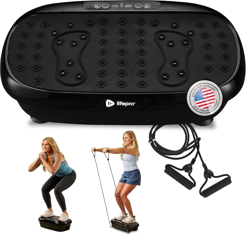 Hexaplate Lite Vibration Plate Exercise Machine with Magnetic Acupoints - Full B