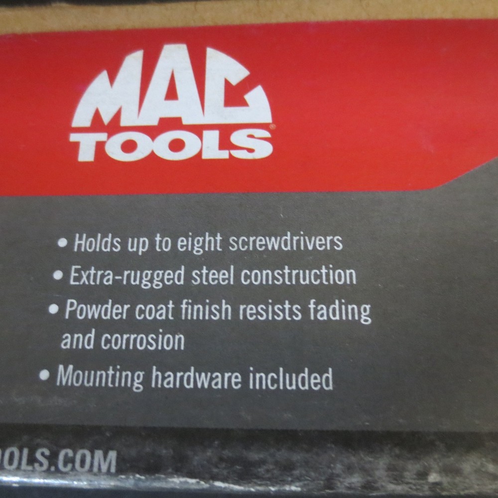MAC TOOLS SD8 SINGLE TIER SCREWDRIVER HOLDER - 8 SCREWDRIVERS - 2 PK
