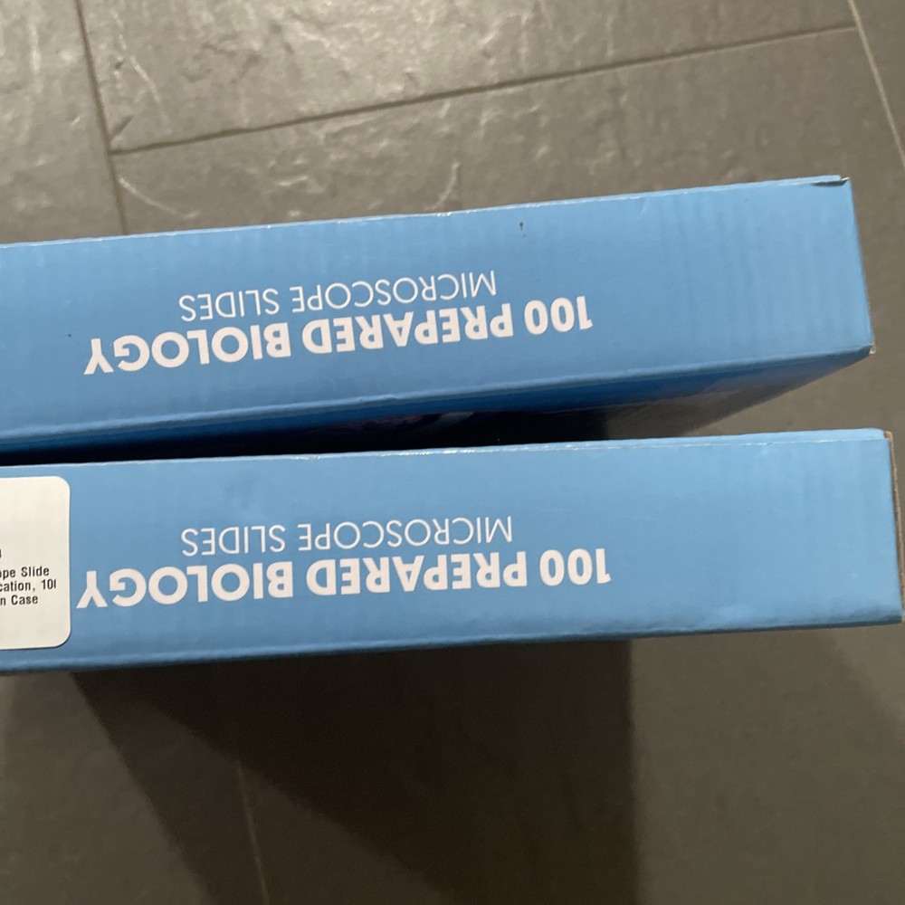 AmScope PS100B 100pc Prepared Biological Microscope Glass Slides Set B - LOT/2