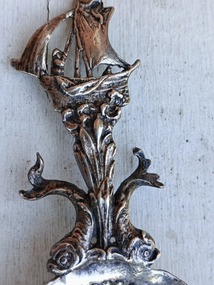 Antique .833 Silver Dutch Tea Caddy Spoon