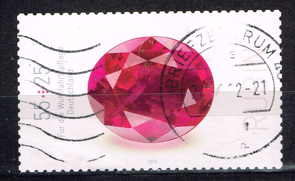Germany Geology Minerals Ruby stamp 2012 B-1