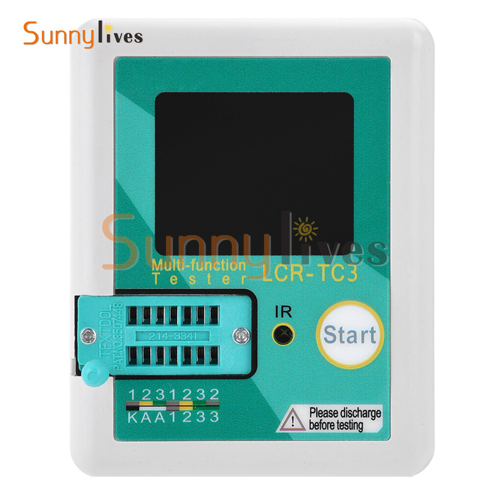 LCR-TC3 High-precision Transistor Tester Diode Capacitance Test Meter + Cable US