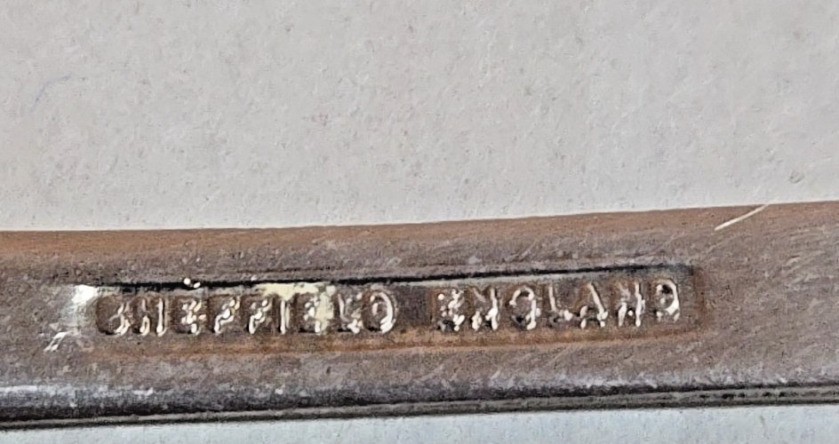 Vintage Sheffield England Silverplated Ornate Serving Spoon