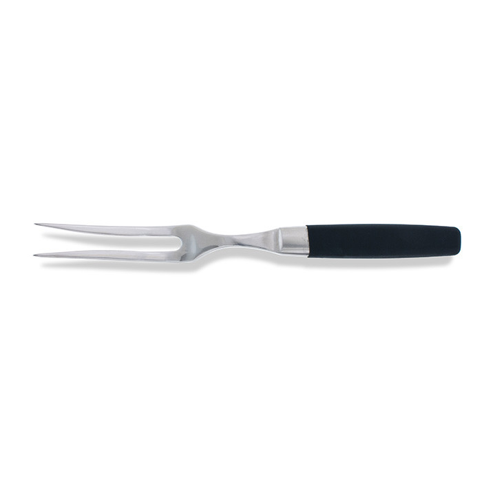 Elite Pro 6" Carving Fork, Curved, Black Handle