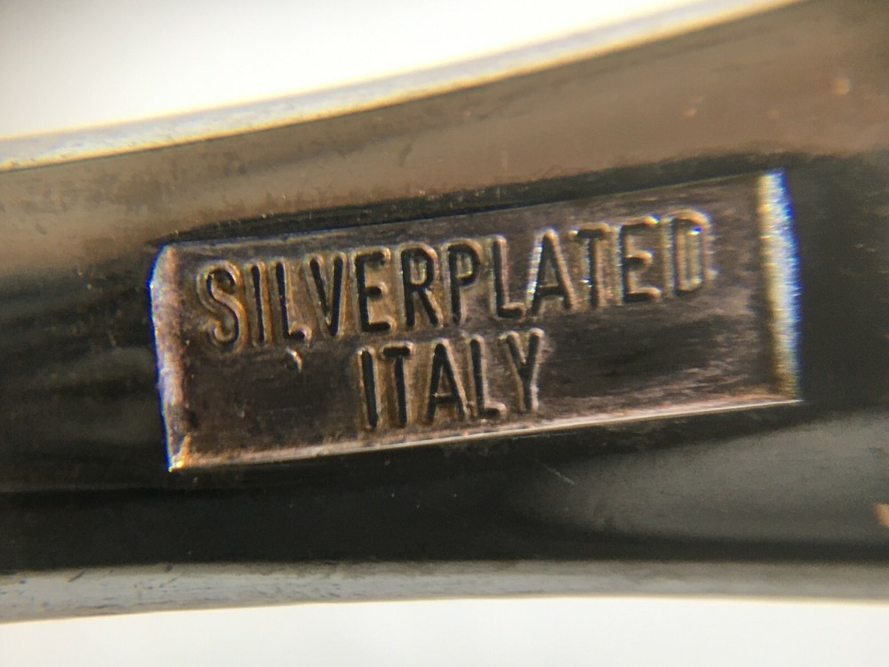 Silver Plated Salad Serving Spoon & Fork ITALY