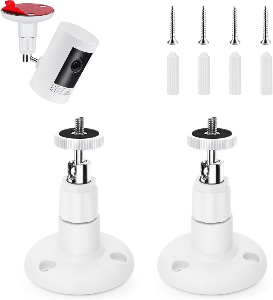 2 Pack Ring Camera Mount Bracket for Stick Up Cam, Outdoor White