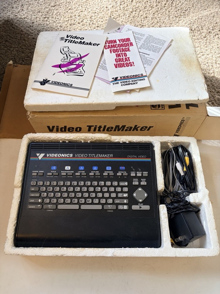 Videonics Video Titlemaker Digital Video Vintage Powers On