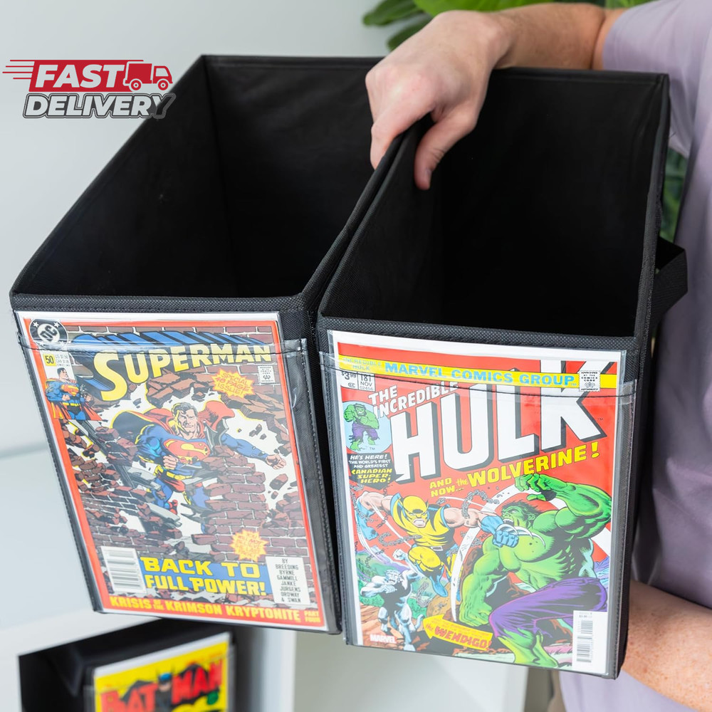 Comic Book Storage Box with Comic Book Display Window [Patent Pending]…