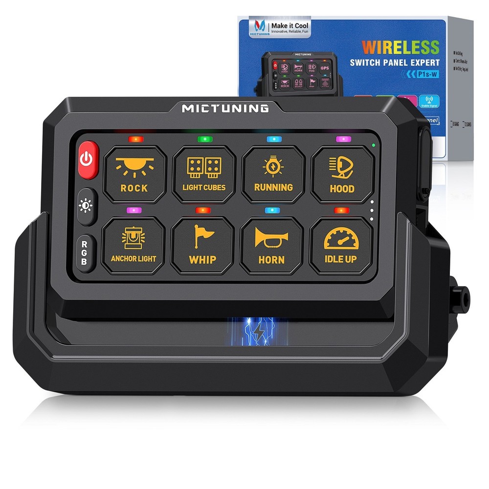 MICTUNING P1S Wireless 8 Gang RGB Switch Panel Suitable for P1S-W series