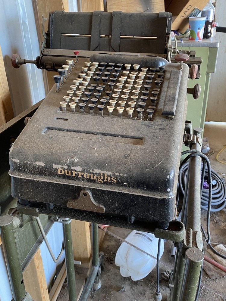 Burroughs Adding Machine with Stand