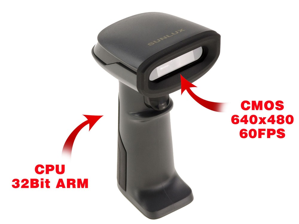 USB Shower Head 1D Barcode Reader UPC EAN GS1 2D QR DataMatrix Code