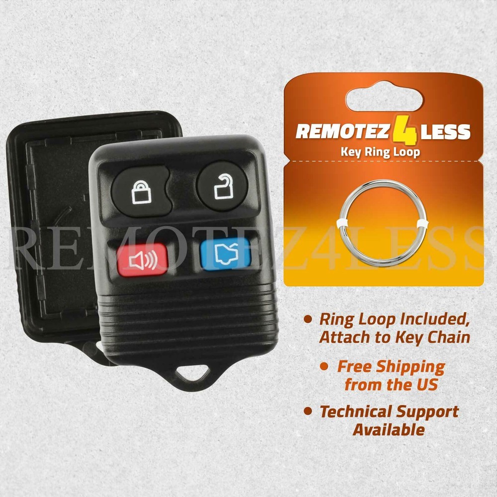 New Replacement Keyless Alarm Remote Shell Pad Key Fob Case 4 Button for Ford