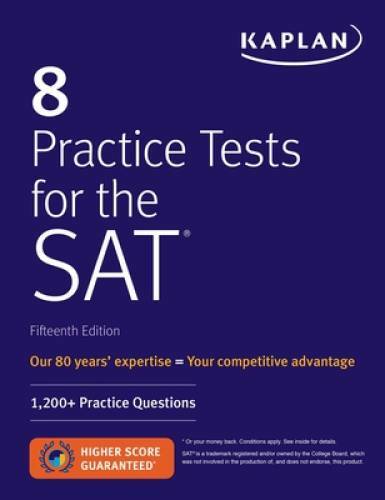 8 Practice Tests for the SAT: 1,200+ SAT Practice Questions (Kaplan Tes - GOOD