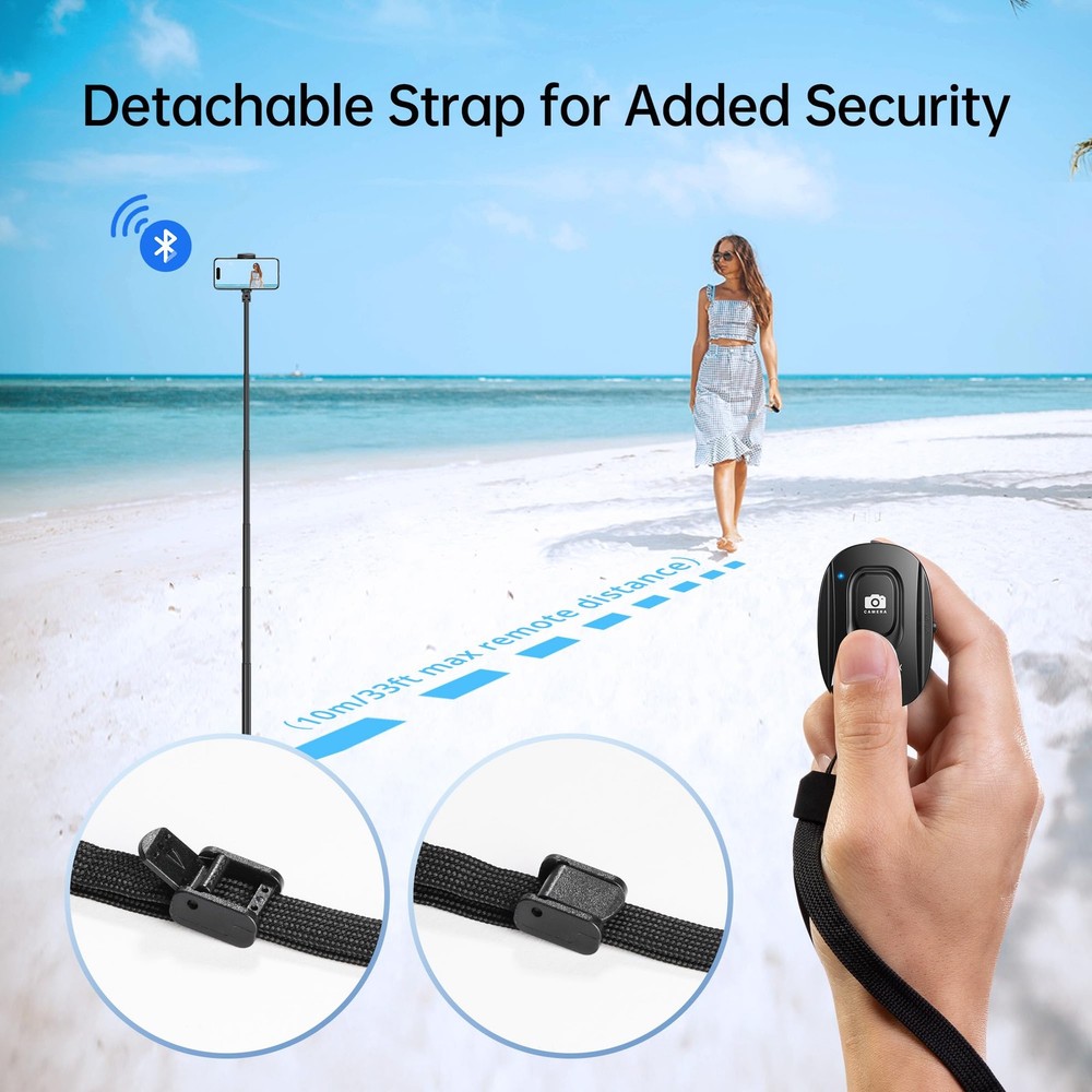 ATUMTEK Camera Remote Shutter for iPhone and Android Smartphones 2 Pack Wirel...