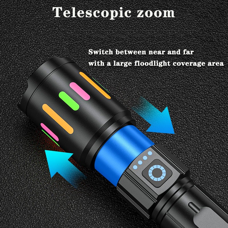 Super Bright LED Tactical Powerful Flashlight Rechargeable Work Light Camping US