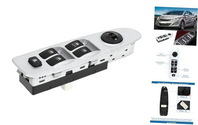 Power Window Switch Front Left Driver Side Window Control Switch for Hyundai