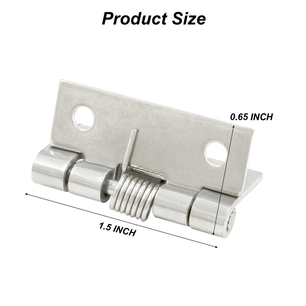 4PCS Spring Hinges, 1.5 Inch Small Self Opening Hinge Spring Loaded Hinges, 3...