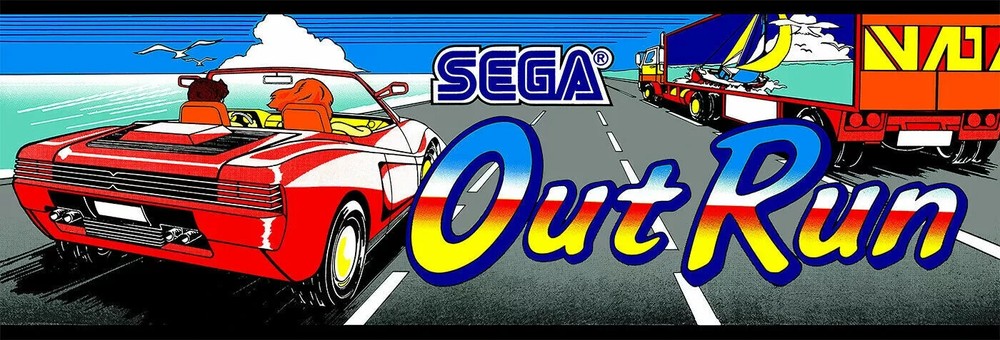 Out Run Arcade Marquee/Sign (Arcade1Up 17.75" x 5")