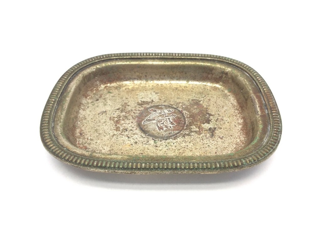 Vintage Used Silverplate Friedman Silver Co. Griffon Small Change Tray/Ashtray