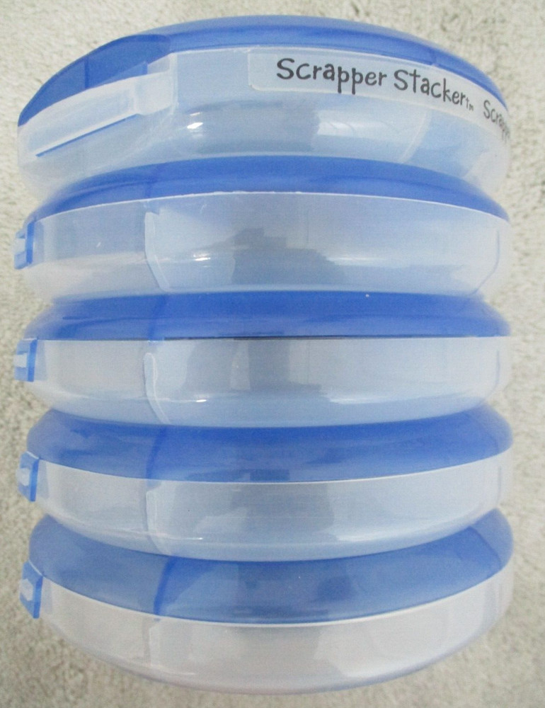 Scrapper Stacker Craft Buttons Storage Container Round 5 Layer 25 Section Handle