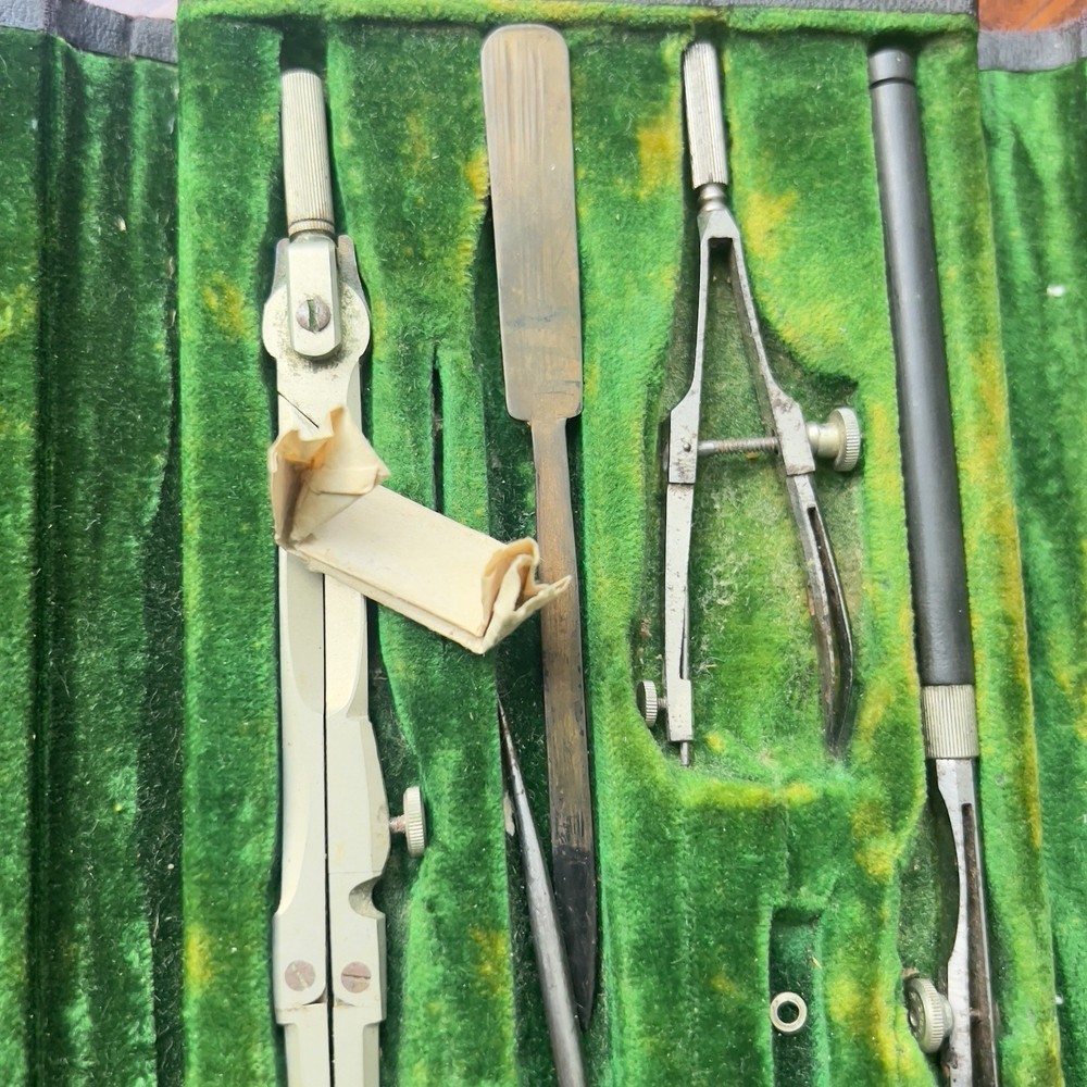 Antique Eugene Dietzgen CO Drafting Set And Case