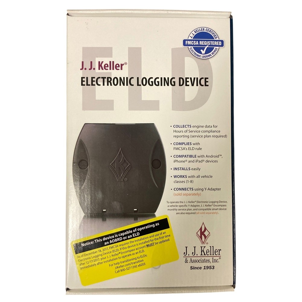 J. J. Keller ELD Electronic Logging Device FMCSA Registered 51078 Android iOS