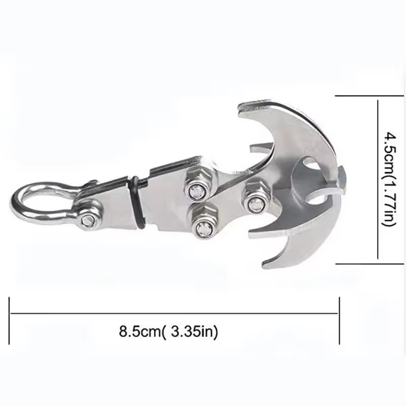 Gravity Grappling Stainless Steel Hook Claw Cross Survival Folding Hook