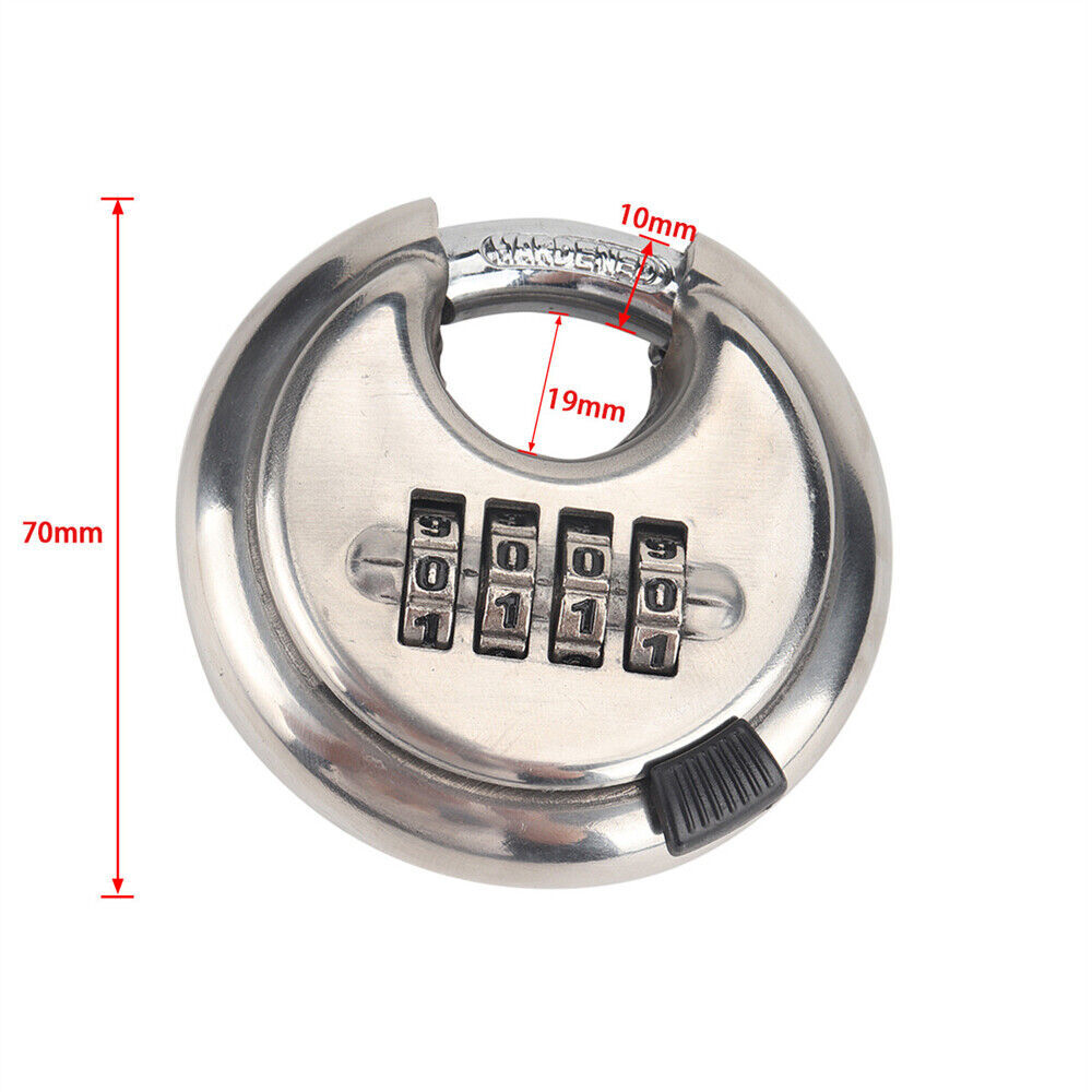 4Position Combination Padlock Stainless Steel Rust-Proof Password lock Safety