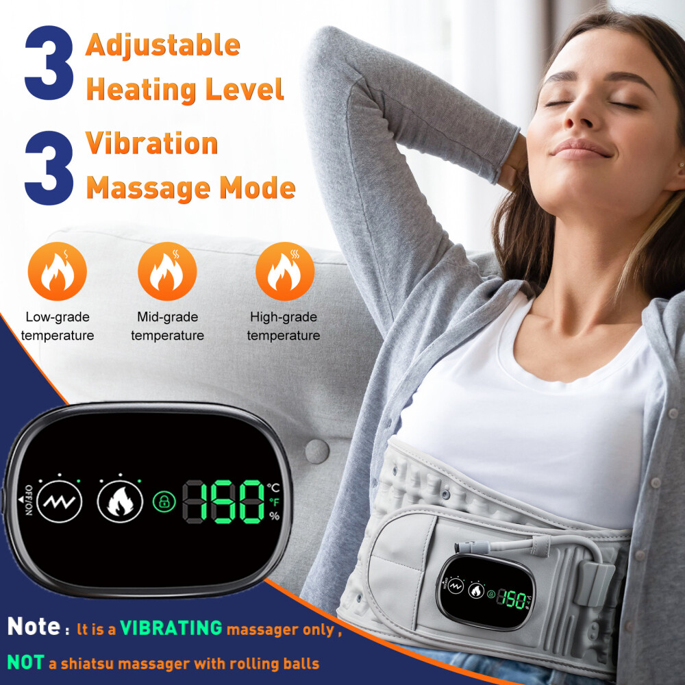 Heating Massage Decompression Belt Lumbar Support for Lower Back Pain Relief