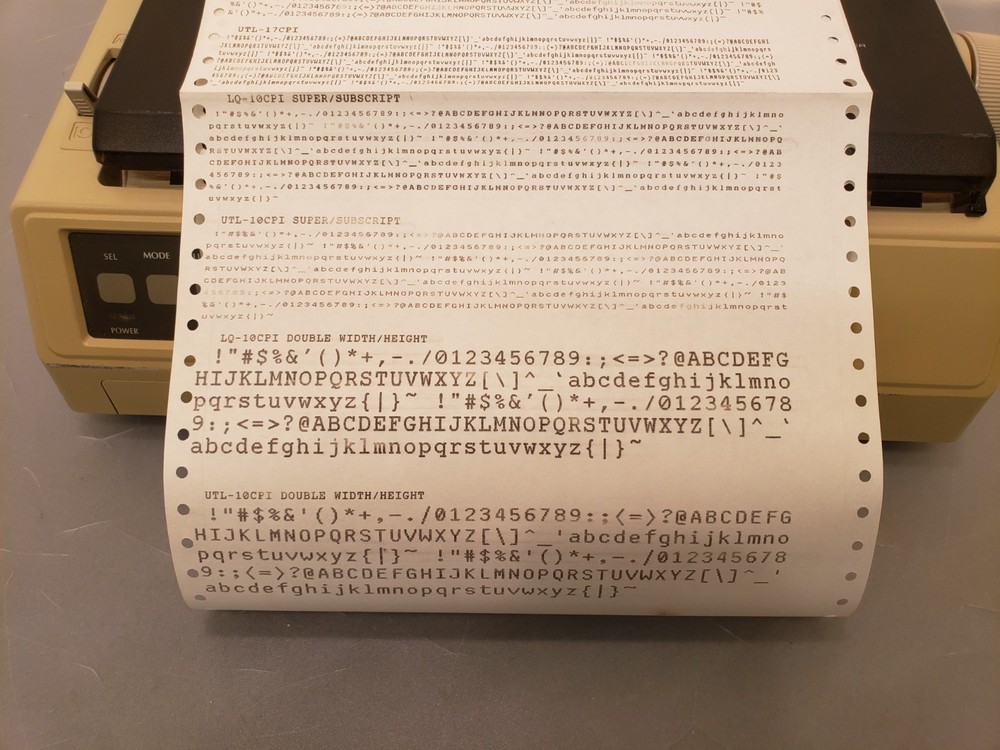 Vintage Sears Roebuck Okidata OKI SR5000 Microline 320 Dot Matrix Printer Tested