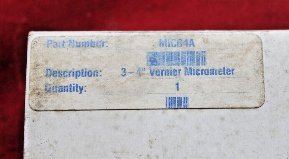 Blue-Point Vernier Micrometer 3-4" MICB4A