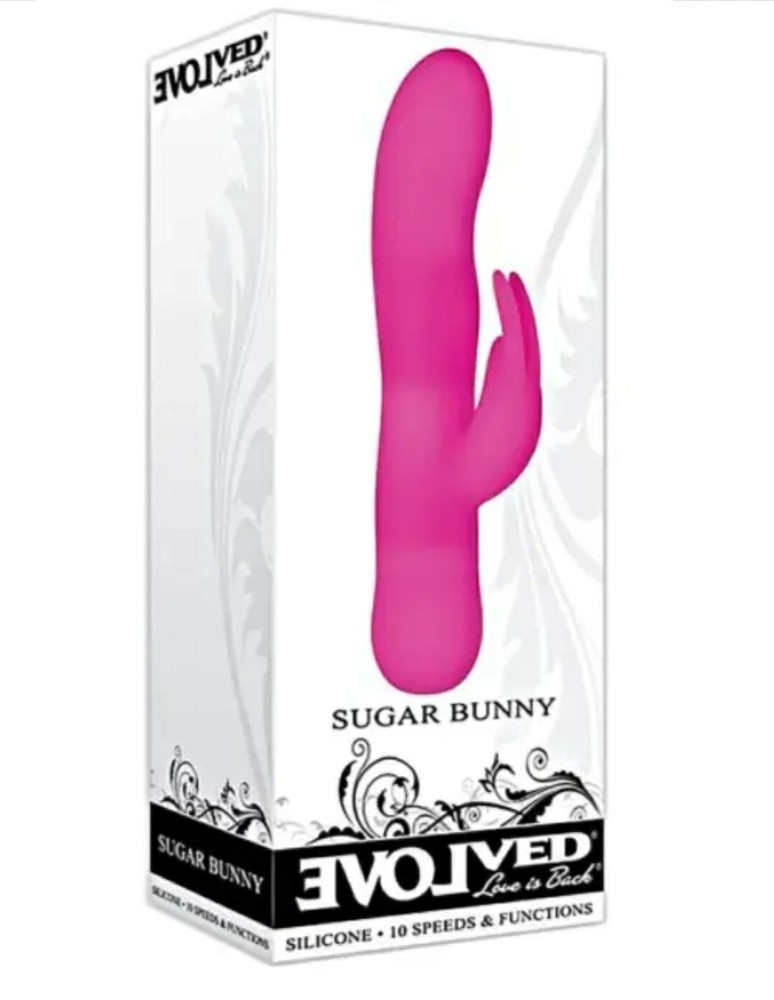Evolved Sugar Bunny Silicone Vibrating Rabbit Pink 🩷 Dildo *🆓 Shipping*