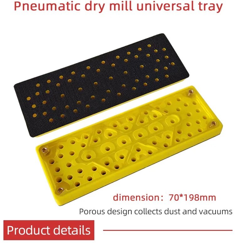 Dry Grinder Tray for FLEX/Mirka Rectangular Pneumatic Sandpaper Machine 70x198mm