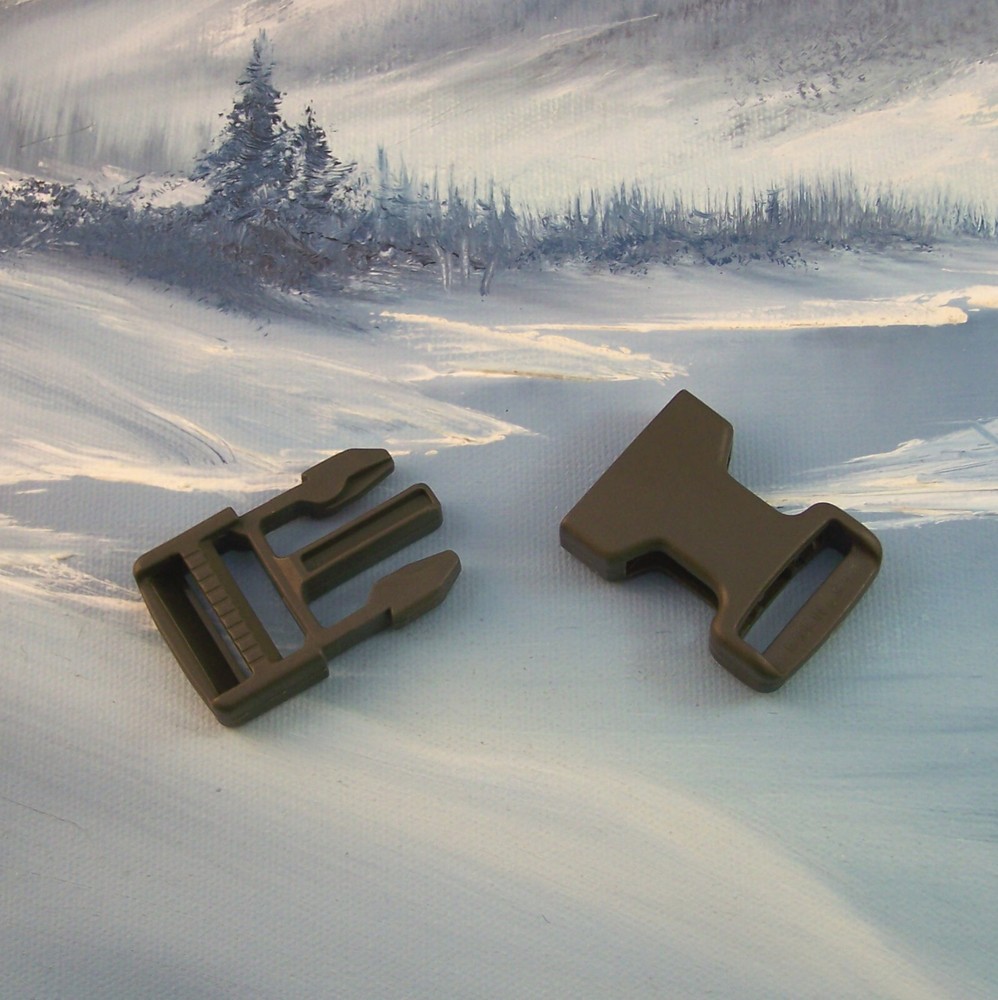 RANGER GREEN QUICK RELEASE BUCKLE FOR 1" WEBBING ~ 3 PACK ~ MIL-SPEC ~ US Mfg