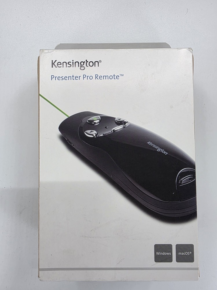 Kensington Presenter Pro Remote Green Laser Pointer New In Box Wireless USB
