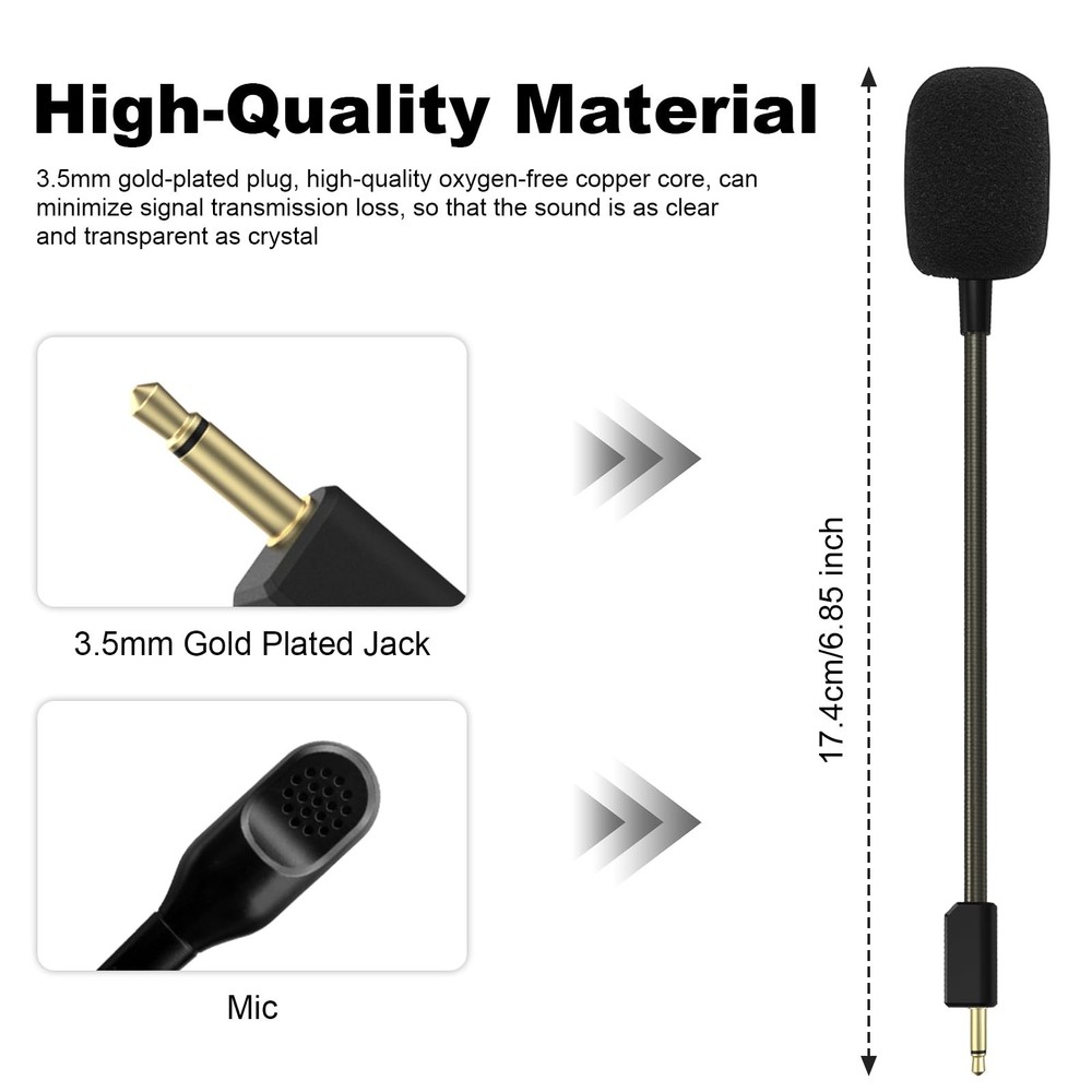 Replacement Microphone Compatible with Razer BlackShark V2, BlackShark V2 Pro...