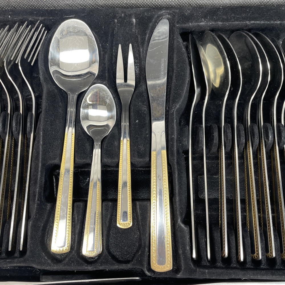 Solingen Silverware Germany 18/10 66 Piece Dinnerware Plus Case Incomplete
