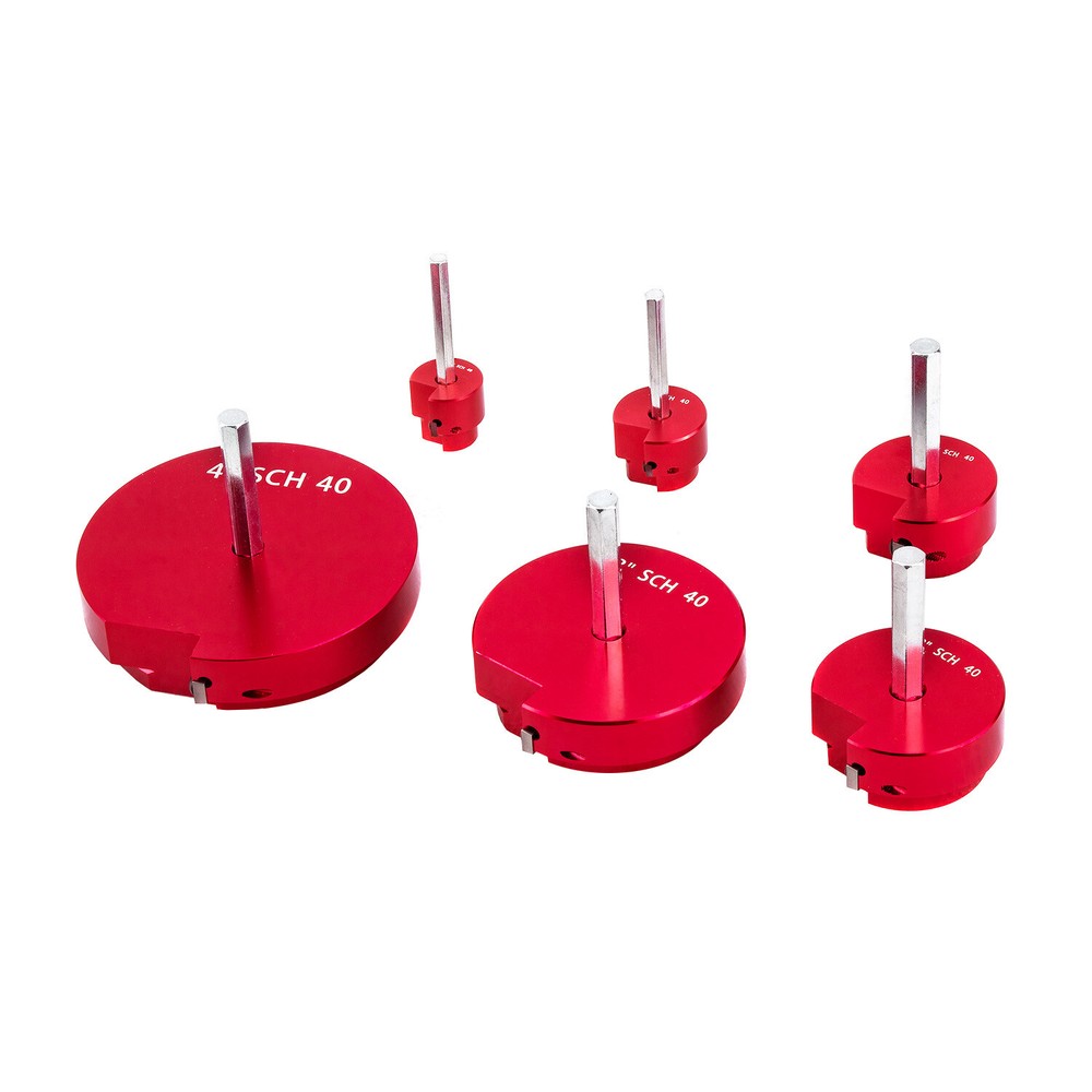 6pcs Plastic Pipe Fitting Reamer Kits 1/2" Drills PVC Pipe Reamer Tool W/Case.