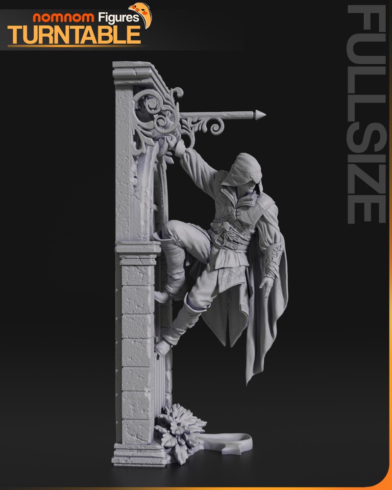 Ezio Auditore 3D Printed Figure, Master Assassin Statue, Unpainted